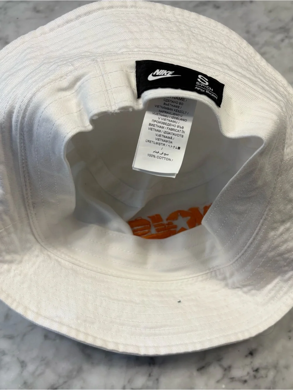 Tennessee Volunteers Retro Vols Nike Legacy Apex Bucket Hat White Men Size Small